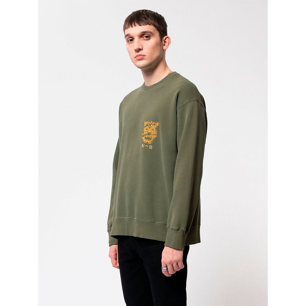 Sudadera Lukas tigre - verde nudie jeans | Cabo